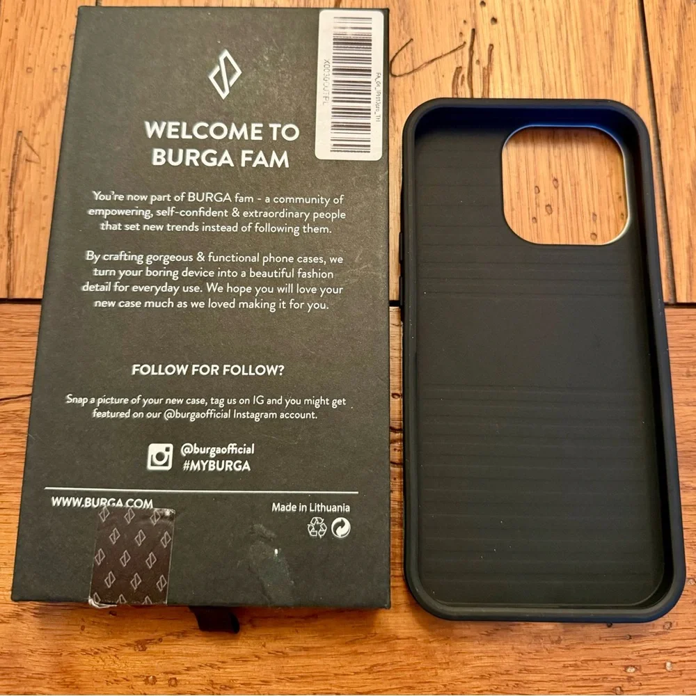 Brand New in Original Box | Burga IPhone 13 Pro Phone Case | Green, Black, Gold